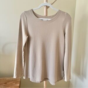 Hanro Ribbed Knit Tunic Top Women's XS Tan Beige Neutral Scandi‎ Understated